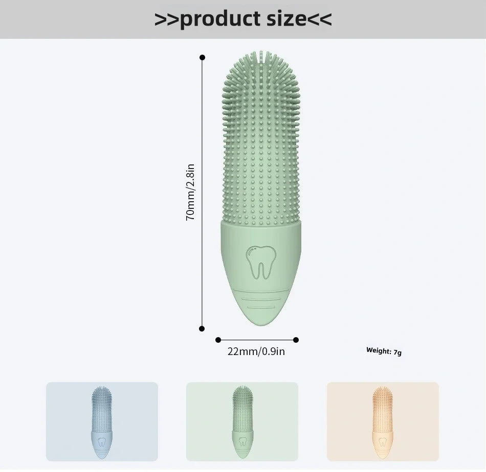 360° Cleaning Finger Toothbrush, Food Grade Silicone