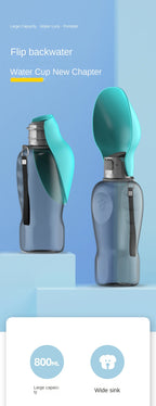 Foldable Dog Water Bottle - Leaf Shape Travel Cup