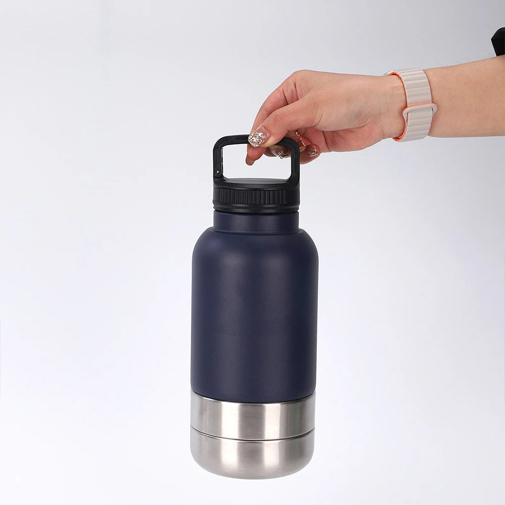 Portable Dog Water Bottle with Bowl - Insulated & Leak-Proof