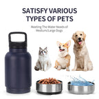 Portable Dog Water Bottle with Bowl - Insulated & Leak-Proof