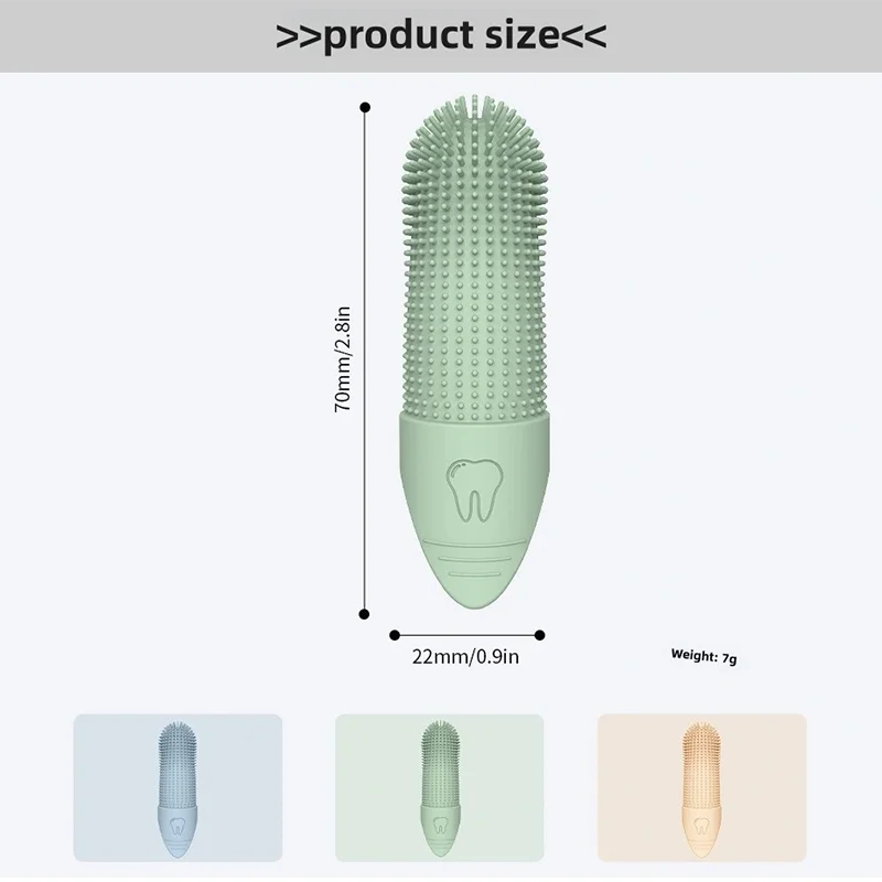 360° Cleaning Finger Toothbrush, Food Grade Silicone