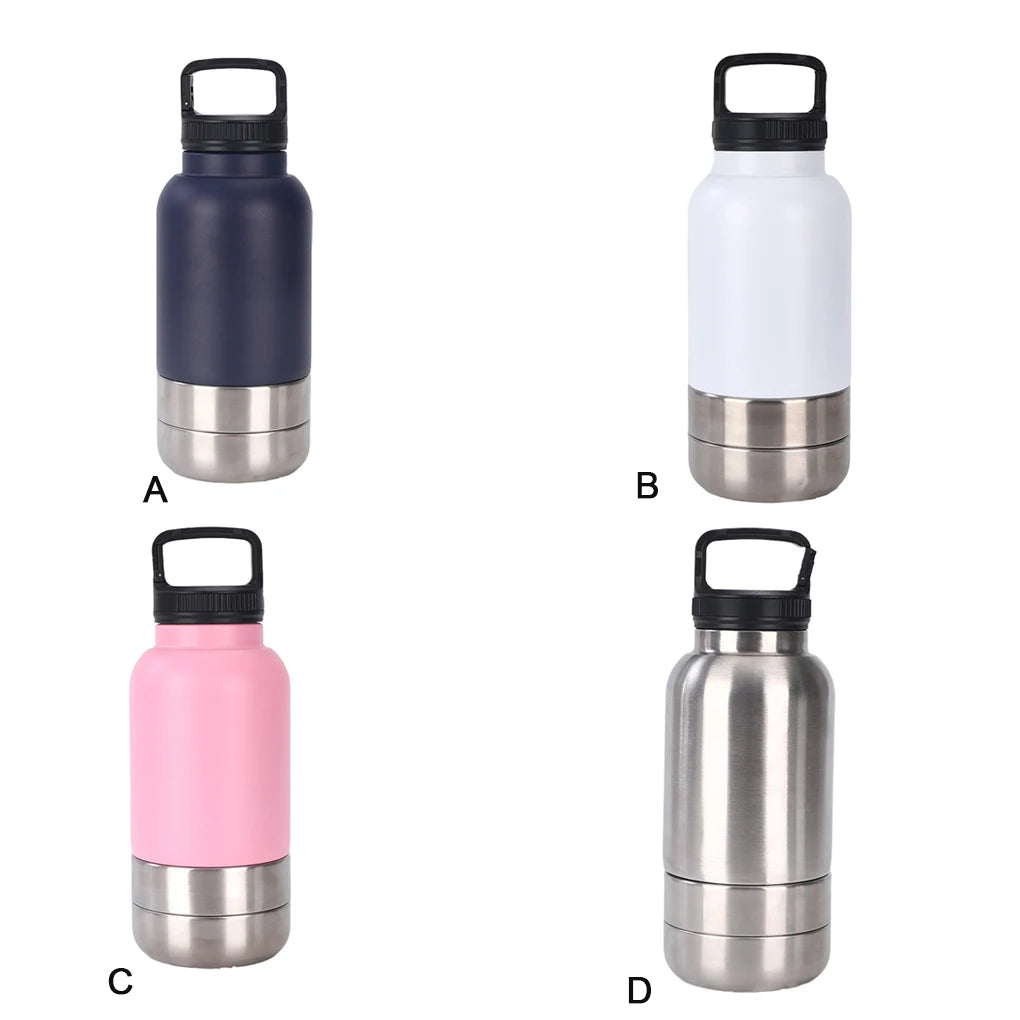 Portable Dog Water Bottle with Bowl - Insulated & Leak-Proof
